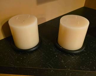 21  Pair of 3Wick Pillar Candles