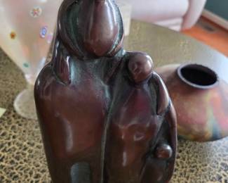 98  Abstract Bronze Family Sculpture