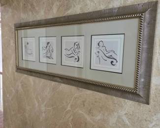 99  Framed Minimalist Figure Line Art Set