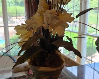 47  Artificial Floral Arrangement in Decorative Pot