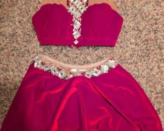 122  Karen Evanetz 2Piece Embellished Dance Costume