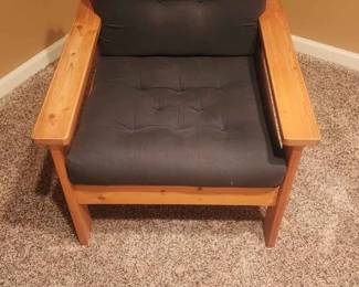 166  Wooden Futon Armchair