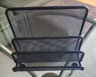 26  Black Mesh Desk Organizer 3 Slot