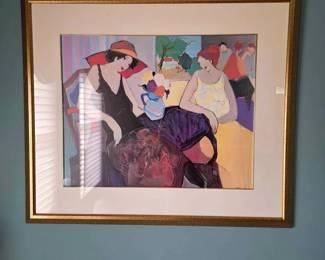 76  Framed Expressionist Art Print of Two Women