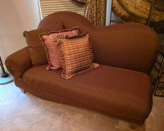 87  Brown Textured Chaise Lounge