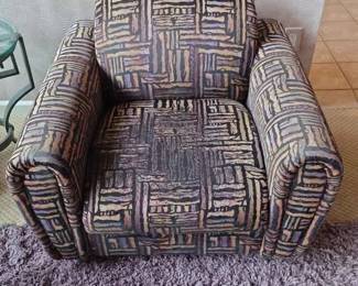 70  Geometric Pattern Club Chair