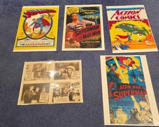 6  Vintage Superman Poster and Lobby Card Collection