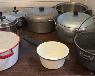 Vintage Enamel Pots