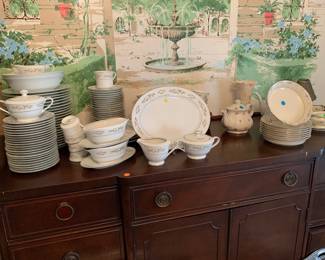 Fine bone china set and more/diningroom buffet