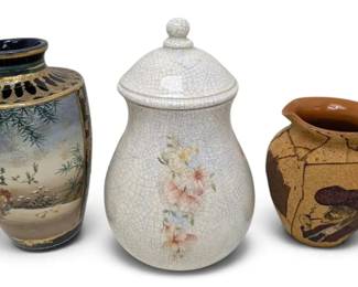 Hand Painted Vase, Pitcher More