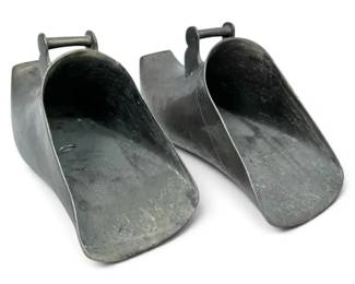 Pair Of Spanish Conquistador Or Gaucho Styled Brass Equestrian Stirrups