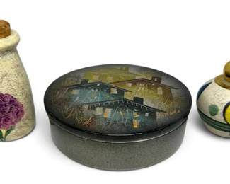 Painted Stoneware Containers Sasha Brastoff More