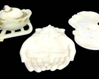 Milk Glass Decorative Dishes
