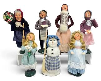 Byers Choice Carolers With Girl Child Holding Pickle Ornament