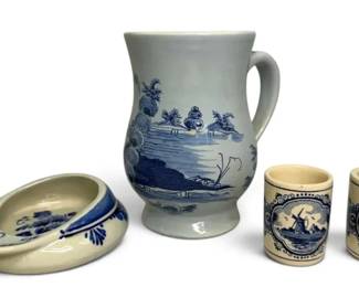 Painted Porcelain Pitcher, Hat Ash Tray, More Royal Deifi