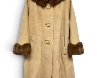 Andover Downy Fleece Wool Mohair Fur Coat