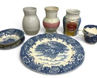 Decorative Ceramic Vases Plates English Village, Ironstone