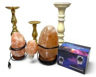 Salt Lamps, Candlestick Holders And More