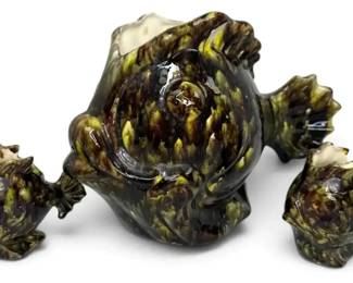 Glazed Ceramic Fish Planters