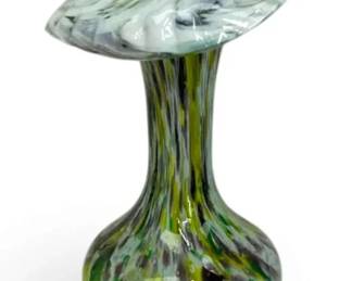 Jack in the Pulpit End of Day Confetti Art Glass Vase