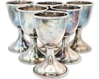 Sterling Silver Cordial Glasses 111g Total