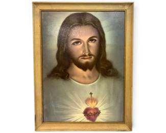 Framed Sacred Heart Jesus Print
