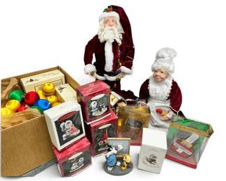 Jaqueline Kent Santa, Jacqueline Kent Mrs Clause Cookie Jar Topper, Christmas Ornaments And More