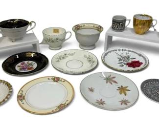 Decorative Porcelain Plates, Cups, Bowls