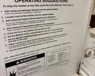 Info on washer