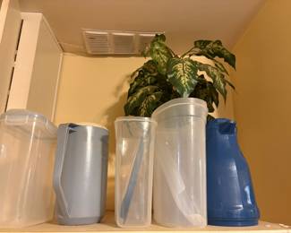 Top of refrigerator- plastic items