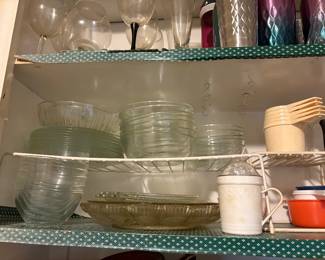 Glass bowls & miscellaneous