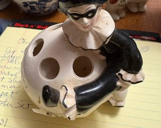 Pencil holder or flower holder clown