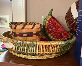 Basket, and various other items