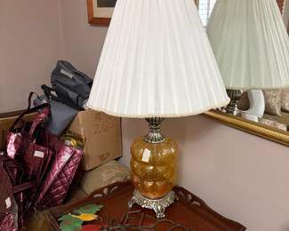 Lamp and table in living room