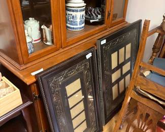 China cabinet - no front glass but priced correctly-