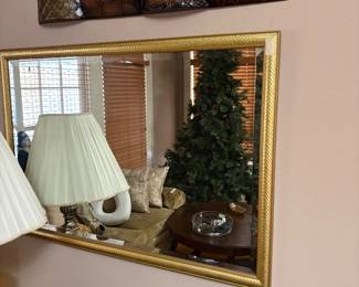 Mirror and decor in living room