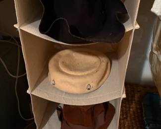 Hats in closet