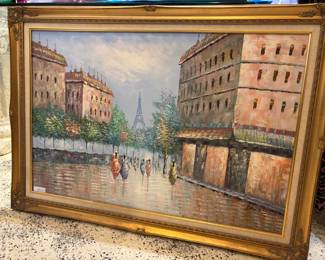Original Art Work Paris Scene
