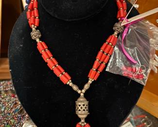 Vintage Coral Necklace