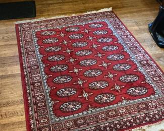 Hand-Knotted Bokhara Wool Rug