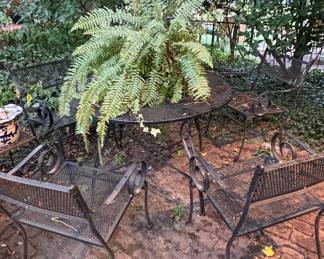 Vintage Wrought Iron Bistro Set