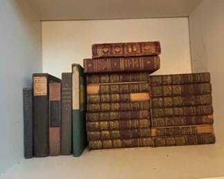 Collection of Decorative Antiquarian Books and Harvard Classics
