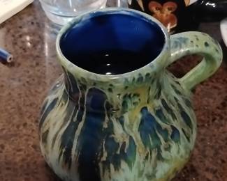 Doug Wylie Dolphin Handle Drip Glaze Mug