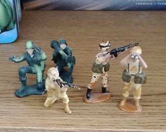 Vintage Plastic Army Men Lot - Mixed Eras and Styles