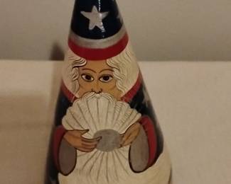 Russian Hand-Painted Patriotic Santa Figurine