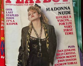 Playboy Magazine, September 1985, Madonna Cover, Last Stapled Issue