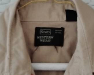 Sears Western Wear Embroidered Cowboy Shirt