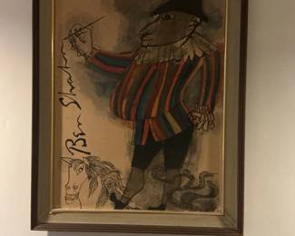 Ben Shahn Exhibition Poster, 'January 18 to February 12', Jester on Horse