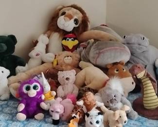 Assorted Plush Animal Collection with Ty Beanie Boos and Build-A-Bear