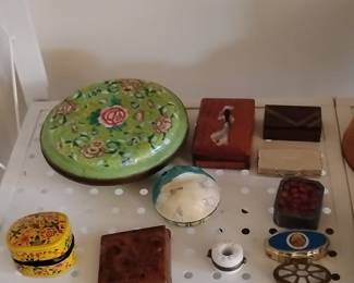 Collection of Assorted Decorative Trinket and Pill Boxes